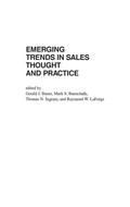 Cover: Emerging Trends in Sales Thought and Practice - Praeger Publishers Inc