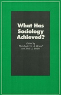 Cover: What Has Sociology Achieved? - Palgrave Macmillan
