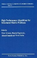 Cover: High Performance Algorithms for Structured Matrix Problems - Nova Science Publishers Inc