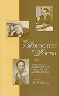 Cover: The Advocates of Poetry - University of Arkansas Press