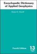 Cover: Encyclopedic Dictionary of Applied Geophysics - Society of Exploration Geophysicists