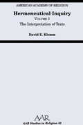 Cover: Hermeneutical Inquiry: Volume I: The Interpretation of Texts - Scholars Press