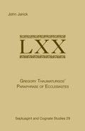 Cover: Gregory Thaumaturgo's Paraphrase of Ecclesiastes - Scholars Press