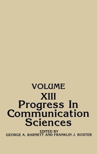 Enlarge image Cover: Progress in Communication Sciences - Praeger Publishers Inc
