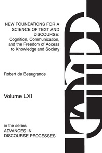 Abbildung von: New Foundations for a Science of Text and Discourse - Praeger Publishers Inc