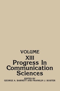 Abbildung von: Progress in Communication Sciences - Praeger Publishers Inc