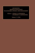 Cover: Advances in Artificial Intelligence in Economics, Finance and Management: v. 1 - JAI Press Inc.