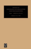 Cover: Research in the Sociology of Education and Socialization - JAI Press Inc.