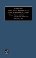 Cover: Research in Personnel and Human Resources Management - JAI Press Inc.
