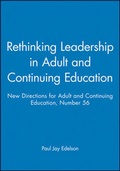 Cover: Rethinking Leadership in Adult and Continuing Education - Jossey-Bass