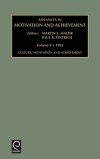Enlarge image Cover: Advances in Motivation and Achievement - JAI Press Inc.