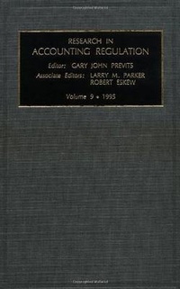 Enlarge image Cover: Research in Accounting Regulation: Volume 9 - JAI Press Inc.