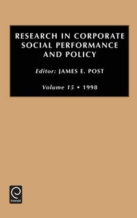 Enlarge image Cover: Research in Corporate Social Performance and Policy - JAI Press Inc.