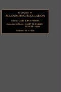 Enlarge image Cover: Research in Accounting Regulation: Volume 10 - JAI Press Inc.