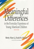 Cover: Meaningful Differences in the Everyday Experience of Young American Children - Brookes Publishing Co