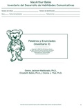 Cover: Macarthur Communicative Development Inventories (Cdis) Inventario II: Palabras Y Enunciados (Package of 25) - Brookes Publishing Co