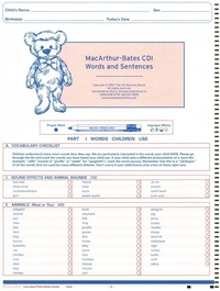 Enlarge image Cover: MacArthur Communicative Development Inventories (CDI) - Brookes Publishing Co