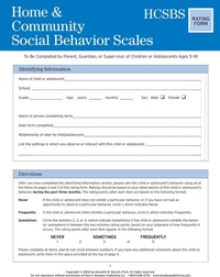 Enlarge image Cover: Home and Community Social Behavior Scales (HCSBS-2) Rating Scales - Brookes Publishing Co