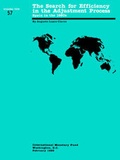 Cover: The Search for Efficiency in the Adjustment Process Spain in the 1980s - International Monetary Fund (IMF)