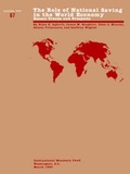 Cover: The Occasional Paper No. 67; Role of National Saving in the World Economy - International Monetary Fund (IMF)