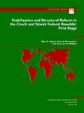 Cover: Occasional Paper No 92; Stabilization and Structural Reform in Czech and Slovak Federal Republic - International Monetary Fund (IMF)