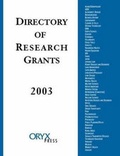Cover: Directory of Research Grants 2003 - Oryx Press Inc