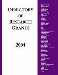 Enlarge image Cover: Directory of Research Grants 2004 - Oryx Press Inc