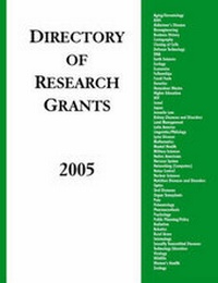 Enlarge image Cover: Directory of Research Grants 2005 - Oryx Press Inc