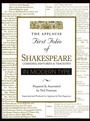 Cover: Applause First Folio of Shakespeare in Modern Type - Applause Theatre Book Publishers
