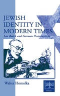 Cover: Jewish Identity in Modern Times - Berghahn Books, Incorporated