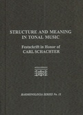 Cover: Structure and Meaning in Tonal Music - Pendragon Press
