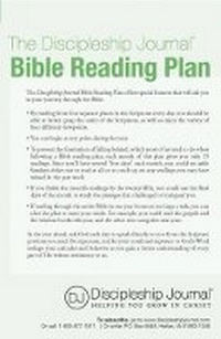 Enlarge image Cover: The Discipleship Journal Bible Reading Plan - NavPress