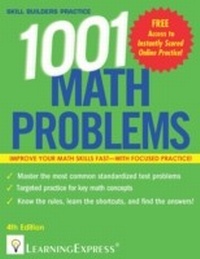 Enlarge image Cover: 1,001 Math Problems - LearningExpress LLC