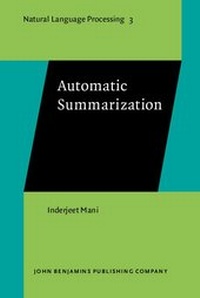 Enlarge image Cover: Automatic Summarization - John Benjamins Publishing Co