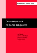 Cover: Current Issues in Romance Languages - John Benjamins Publishing Co