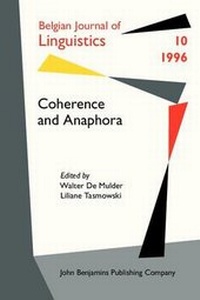 Enlarge image Cover: Coherence and Anaphora - John Benjamins Publishing Co