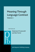 Cover: Meaning Through Language Contrast - John Benjamins Publishing Co