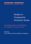 Cover: Studies in Comparative Germanic Syntax - John Benjamins Publishing Co