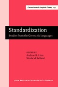 Cover: Standardization - John Benjamins Publishing Co