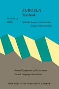Cover: EUROSLA Yearbook - John Benjamins Publishing Co