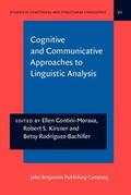 Cover: Cognitive and Communicative Approaches to Linguistic Analysis - John Benjamins Publishing Co