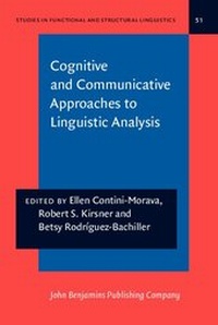 Enlarge image Cover: Cognitive and Communicative Approaches to Linguistic Analysis - John Benjamins Publishing Co