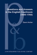 Cover: Questions and Answers in the English Courtroom (1640-1760) - John Benjamins Publishing Co