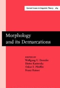 Cover: Morphology and its demarcations - John Benjamins Publishing Co