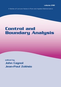 Enlarge image Cover: Control and Boundary Analysis - CRC Press
