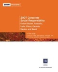 Cover: 2007 Corporate Social Responsibility: United States, Australia, India, China, Canada, Mexico and Brazil - Society for Human Resource Management
