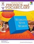 Cover: Month-By-Month Phonics and Vocabulary, Grade 4 - Carson Dellosa Publishing Company