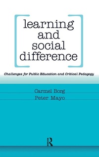 Enlarge image Cover: Learning and Social Difference - Routledge