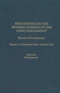 Cover: Proceedings in the Opening Session of the Long Parliament - University of Rochester Press