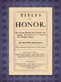 Cover: Titles of Honor [1672] - Lawbook Exchange, Ltd.